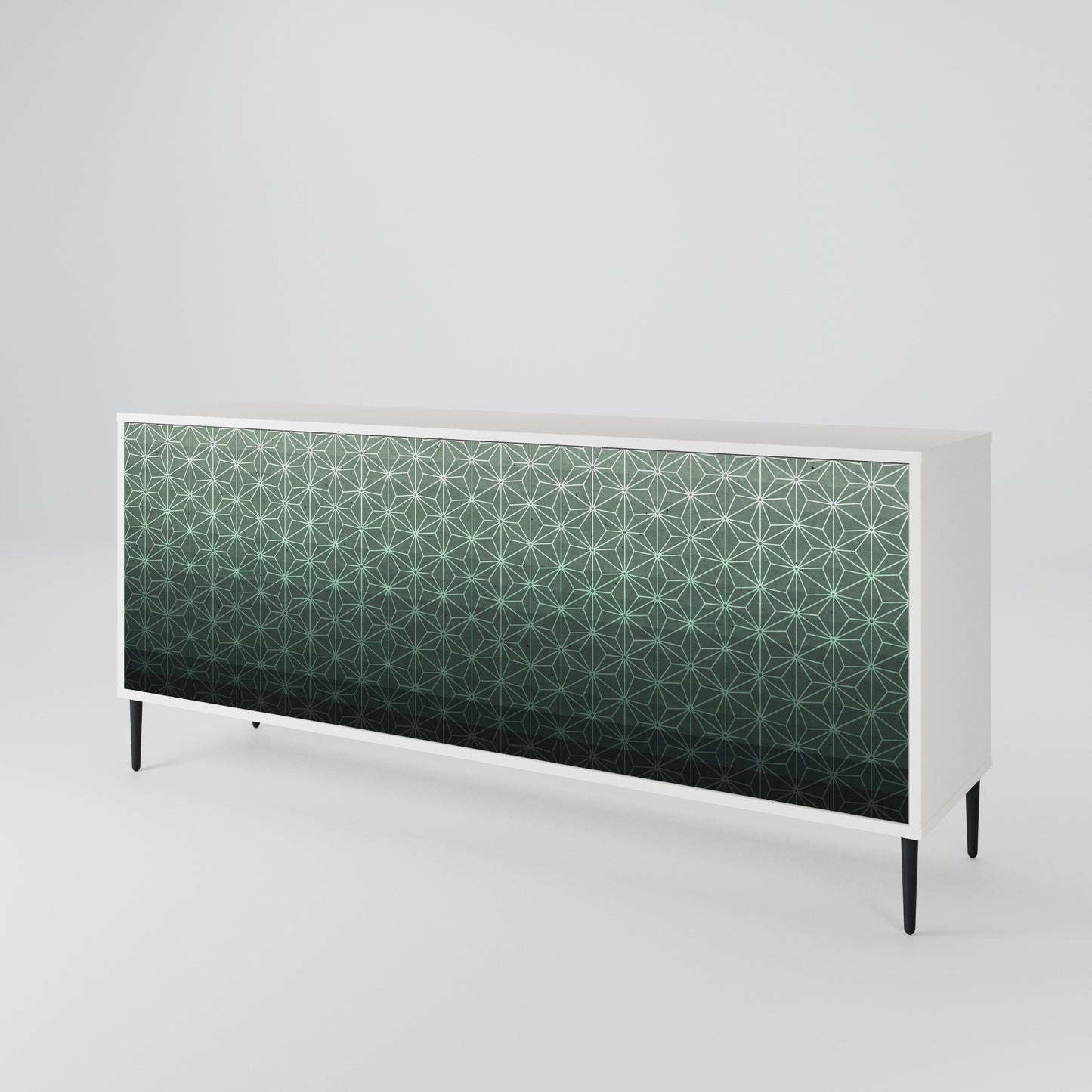 ORNAMENTAL GLIMMER Madia a 3 Ante in Finitura Bianca