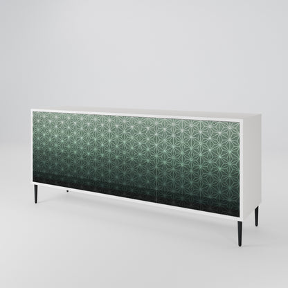 ORNAMENTAL GLIMMER Madia a 3 Ante in Finitura Bianca