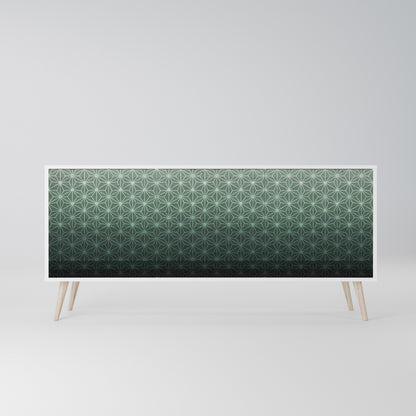 ORNAMENTAL GLIMMER Madia a 3 Ante in Finitura Bianca