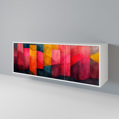COLORFUL SOUNDS 3-Door Sideboard in White Finish