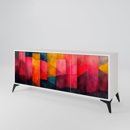 COLORFUL SOUNDS 3-Door Sideboard in White Finish