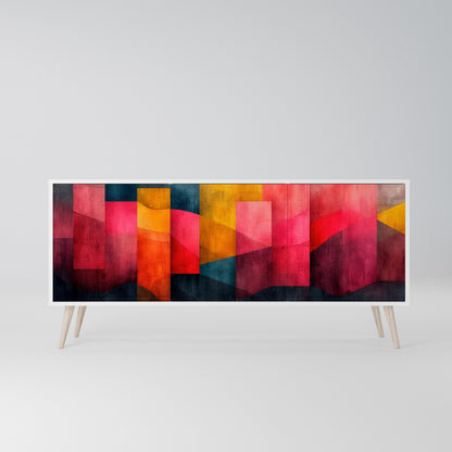 COLORFUL SOUNDS 3-Door Sideboard in White Finish