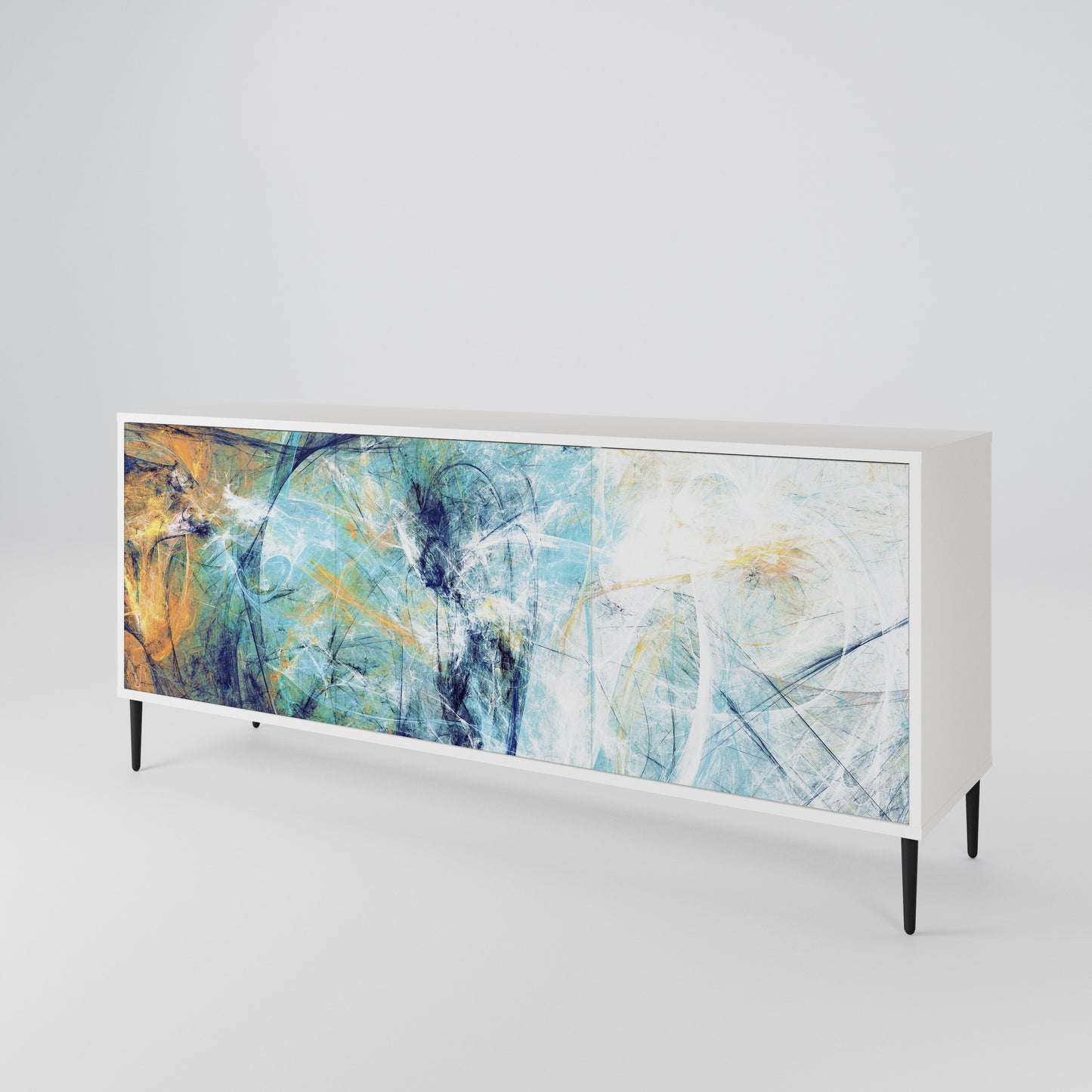 ABSTRACT THOUGHTS Madia a 3 Ante in Finitura Bianca