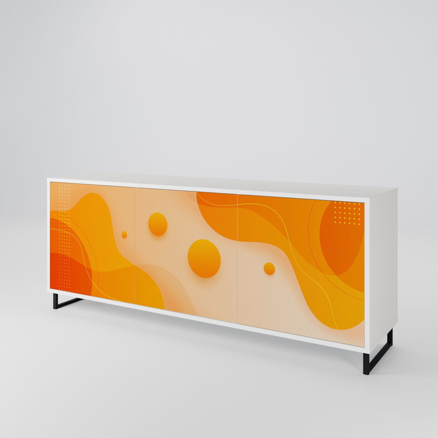 ORANGE ARRANGEMENT Madia a 3 Ante in Finitura Bianca