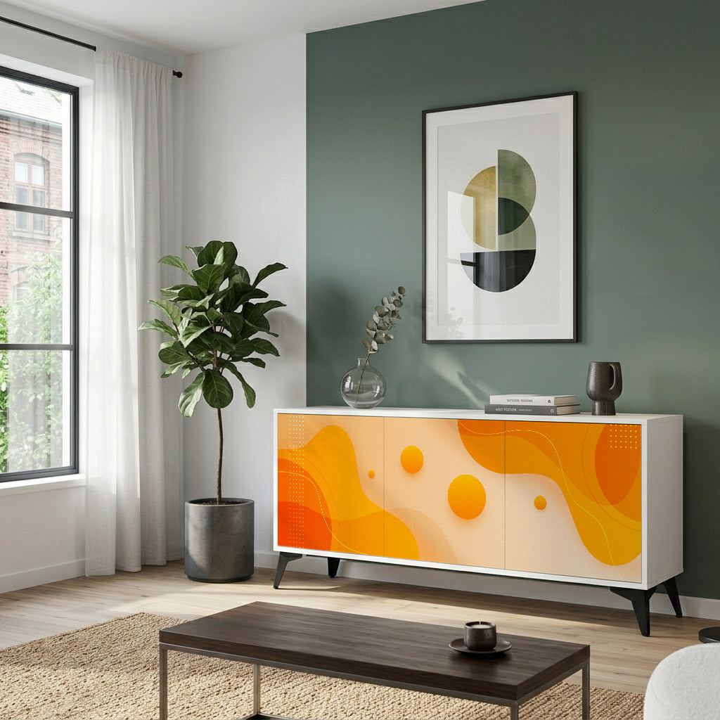 ORANGE ARRANGEMENT Madia a 3 Ante in Finitura Bianca