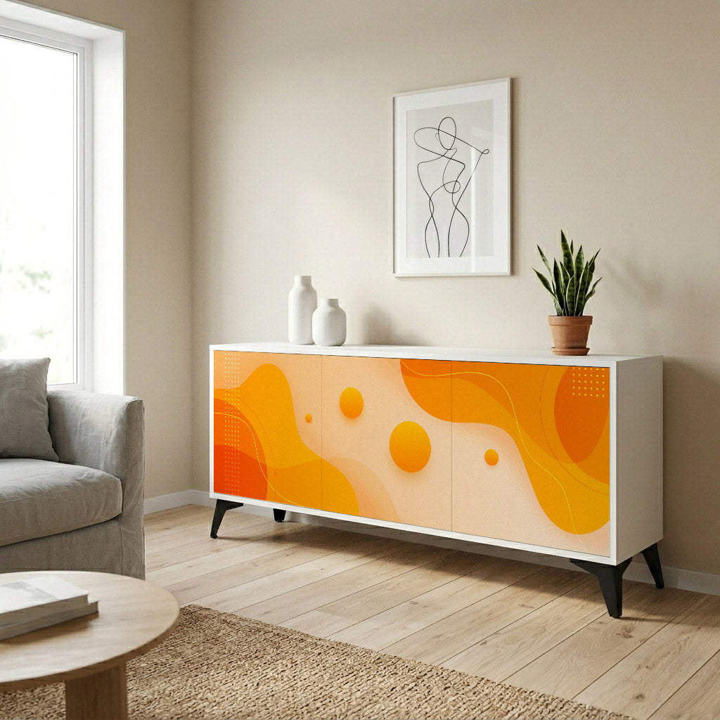 ORANGE ARRANGEMENT Madia a 3 Ante in Finitura Bianca