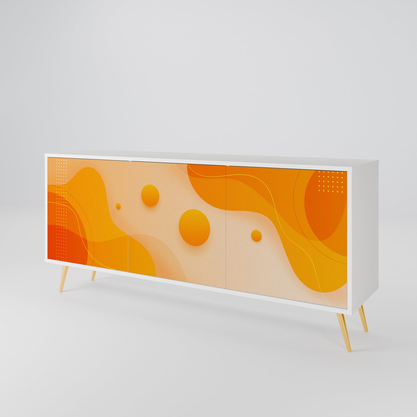 ORANGE ARRANGEMENT Madia a 3 Ante in Finitura Bianca