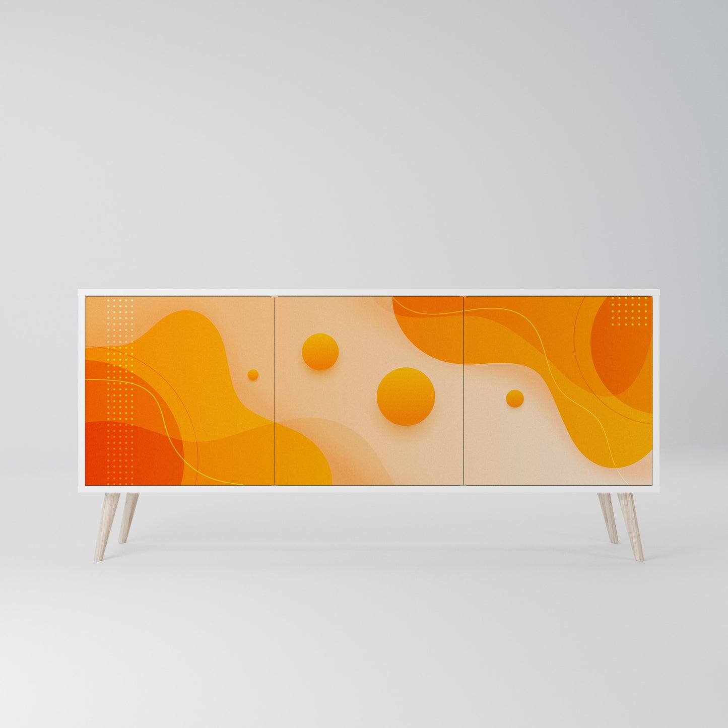 ORANGE ARRANGEMENT Madia a 3 Ante in Finitura Bianca