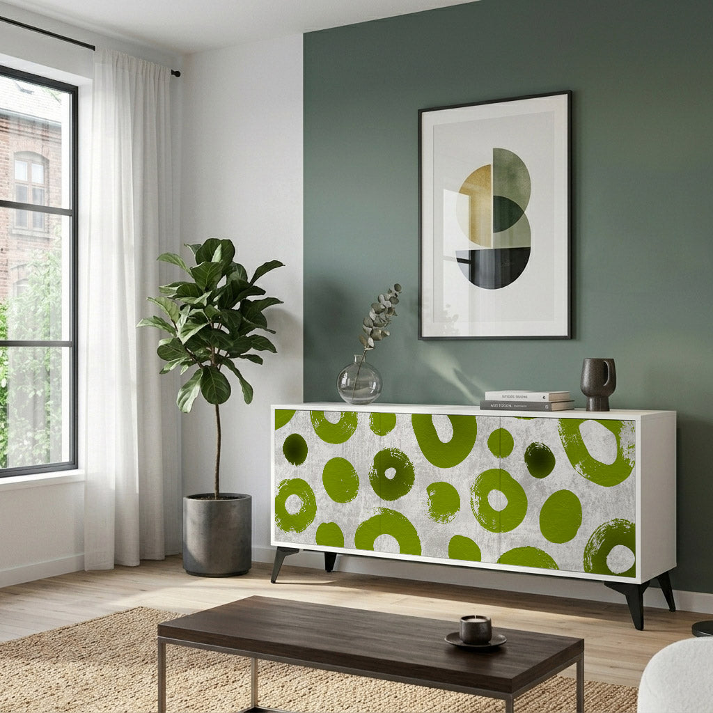 GREEN RHAPSODY Madia a 3 Ante in Finitura Bianca
