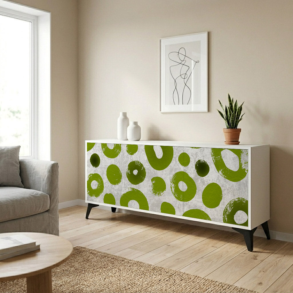 GREEN RHAPSODY Madia a 3 Ante in Finitura Bianca