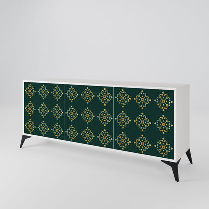 ROYAL MEDALLION Madia a 3 Ante in Finitura Bianca