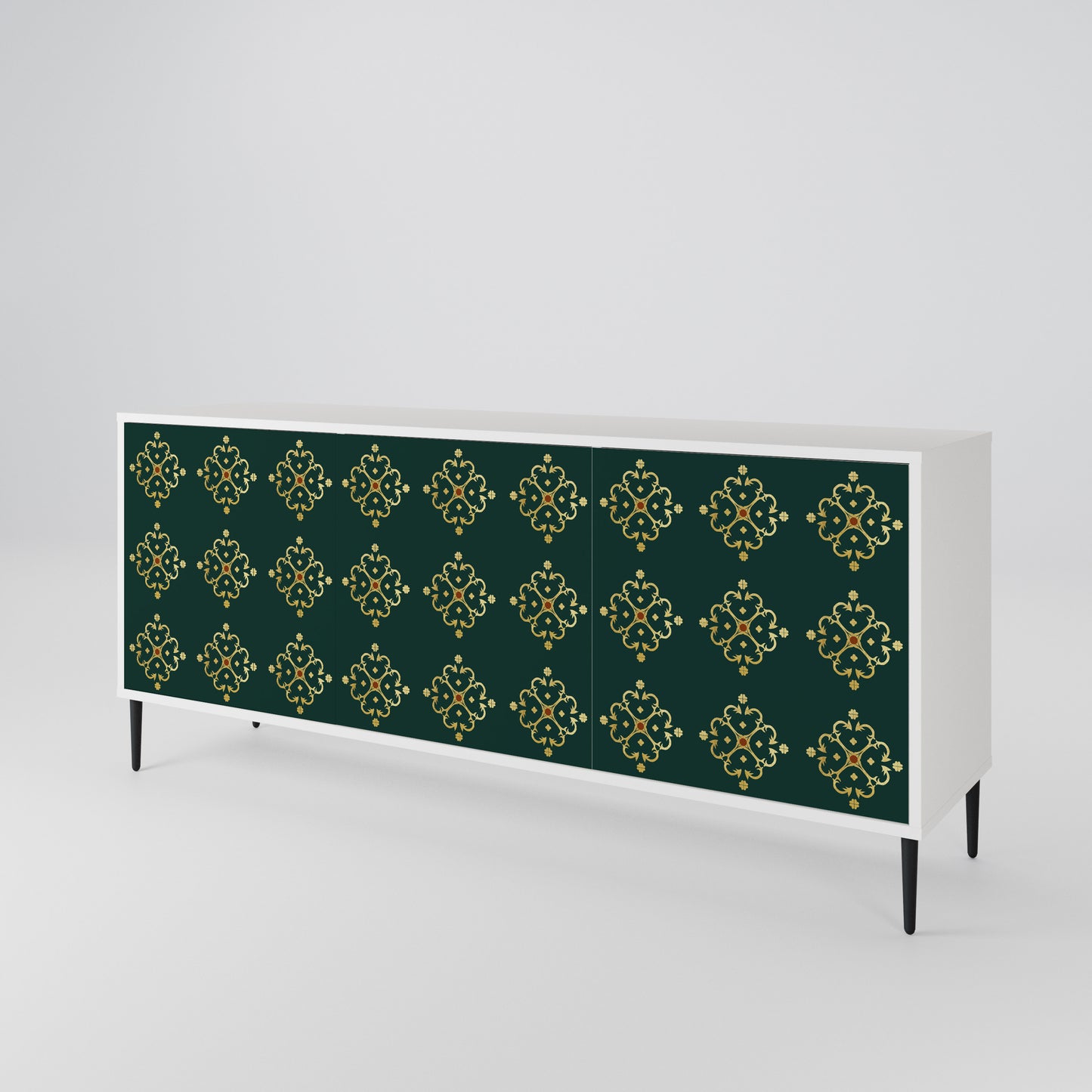 ROYAL MEDALLION Madia a 3 Ante in Finitura Bianca