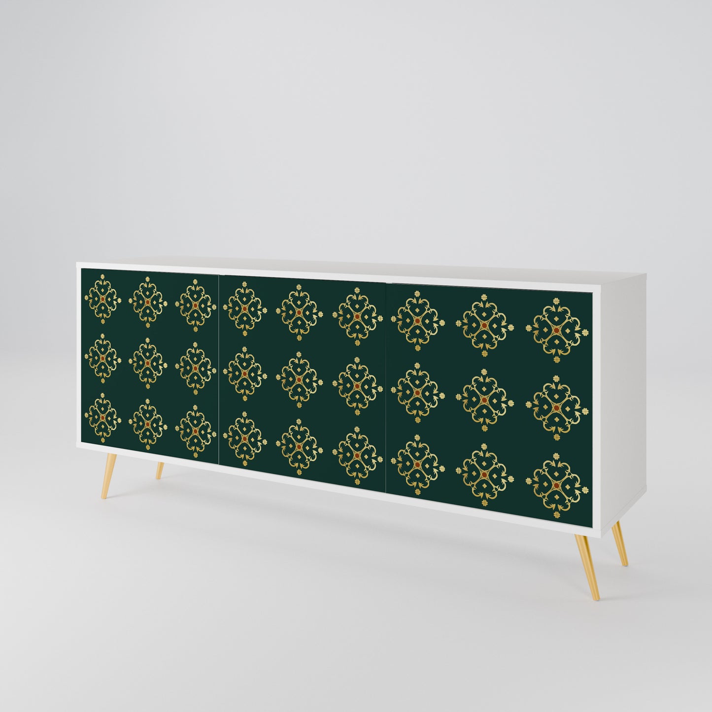 ROYAL MEDALLION Madia a 3 Ante in Finitura Bianca