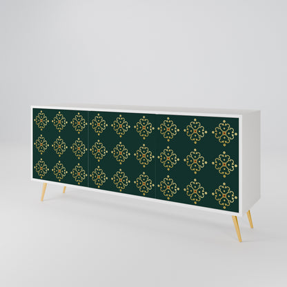 ROYAL MEDALLION Madia a 3 Ante in Finitura Bianca