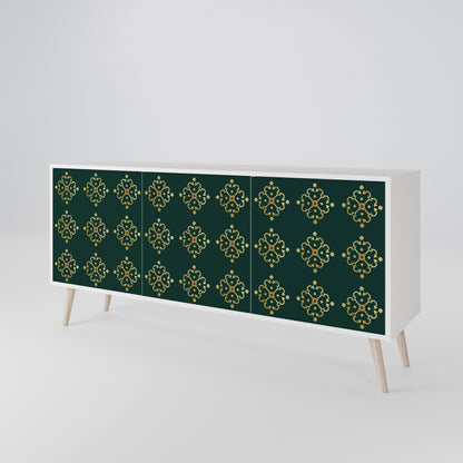 ROYAL MEDALLION Madia a 3 Ante in Finitura Bianca