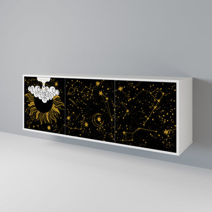 STELLAR CONSTELLATIONS Madia a 3 Ante in Finitura Bianca