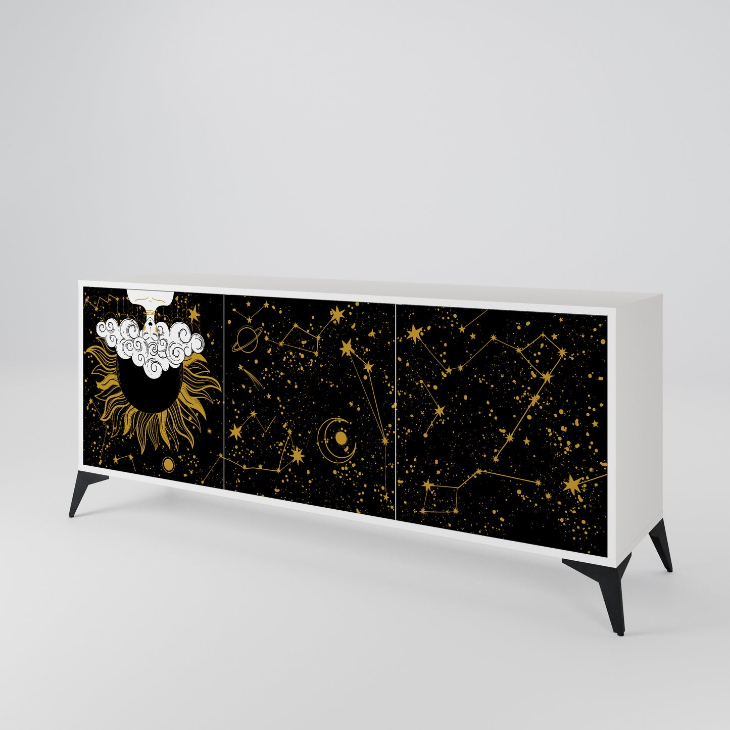 STELLAR CONSTELLATIONS Madia a 3 Ante in Finitura Bianca