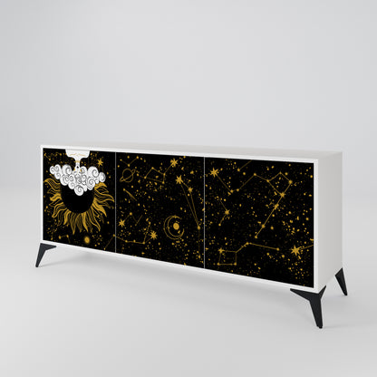 STELLAR CONSTELLATIONS Madia a 3 Ante in Finitura Bianca