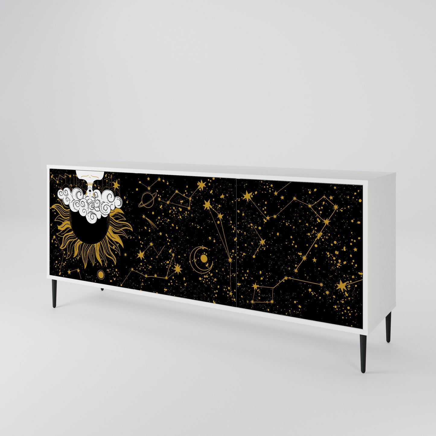 STELLAR CONSTELLATIONS Madia a 3 Ante in Finitura Bianca