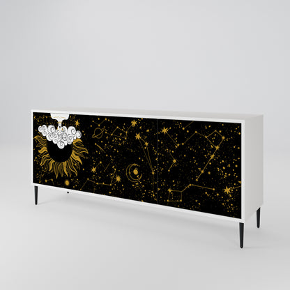 STELLAR CONSTELLATIONS Madia a 3 Ante in Finitura Bianca