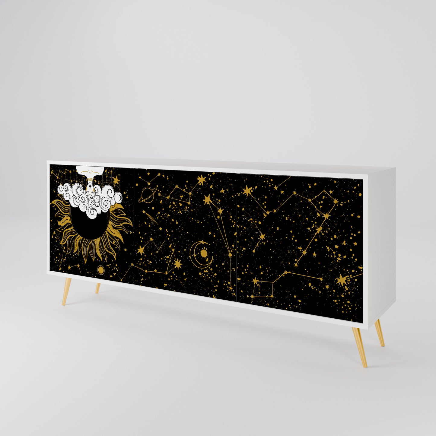STELLAR CONSTELLATIONS Madia a 3 Ante in Finitura Bianca