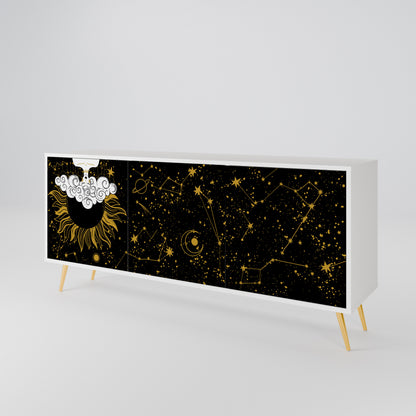 STELLAR CONSTELLATIONS Madia a 3 Ante in Finitura Bianca