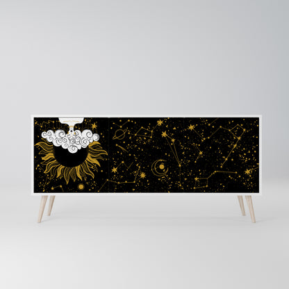 STELLAR CONSTELLATIONS Madia a 3 Ante in Finitura Bianca