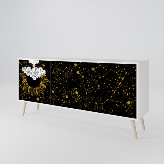 STELLAR CONSTELLATIONS 3-Door Sideboard in White Finish