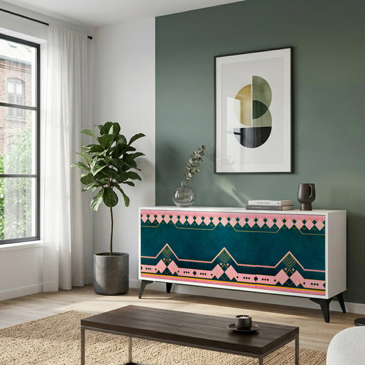 ROYAL COMPOSITION 3-Door Sideboard in White Finish