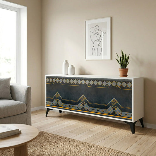 ROYAL ORDINARINESS 3-Door Sideboard in White Finish
