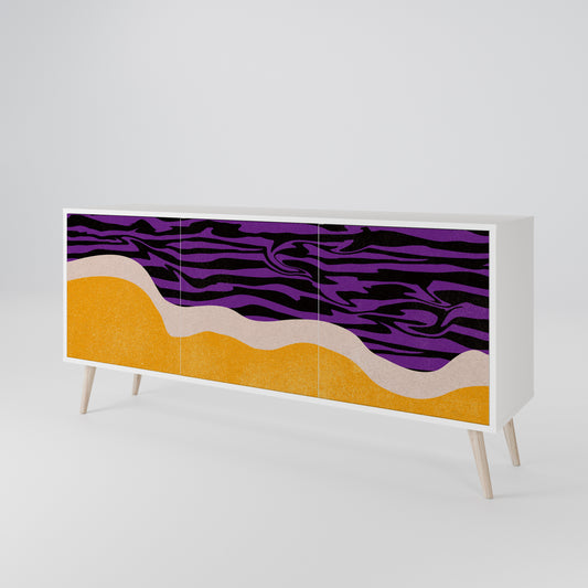 INDEPENDENT BORDER 3-Door Sideboard in White Finish