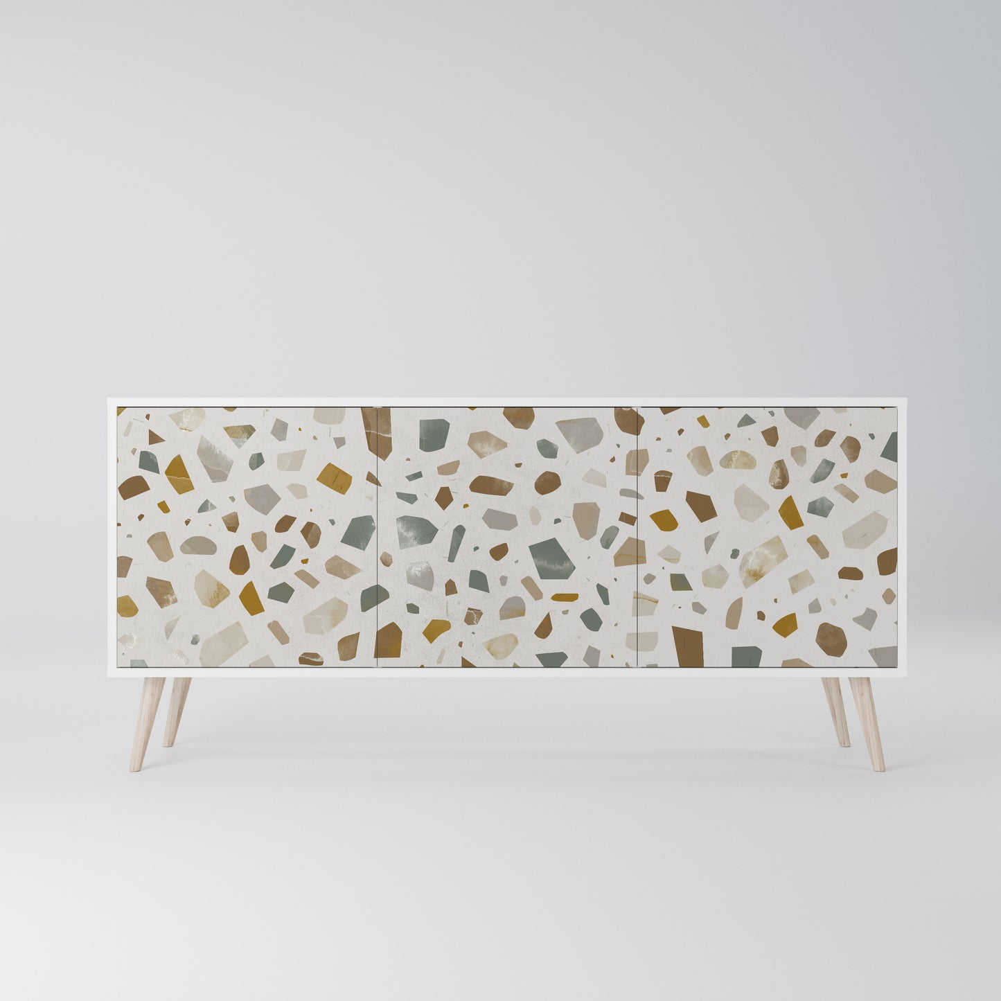 PIECES OF TOMORROW Madia a 3 Ante in Finitura Bianca