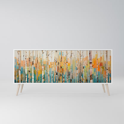 BIRCH KALEIDOSCOPE Madia a 3 Ante in Finitura Bianca