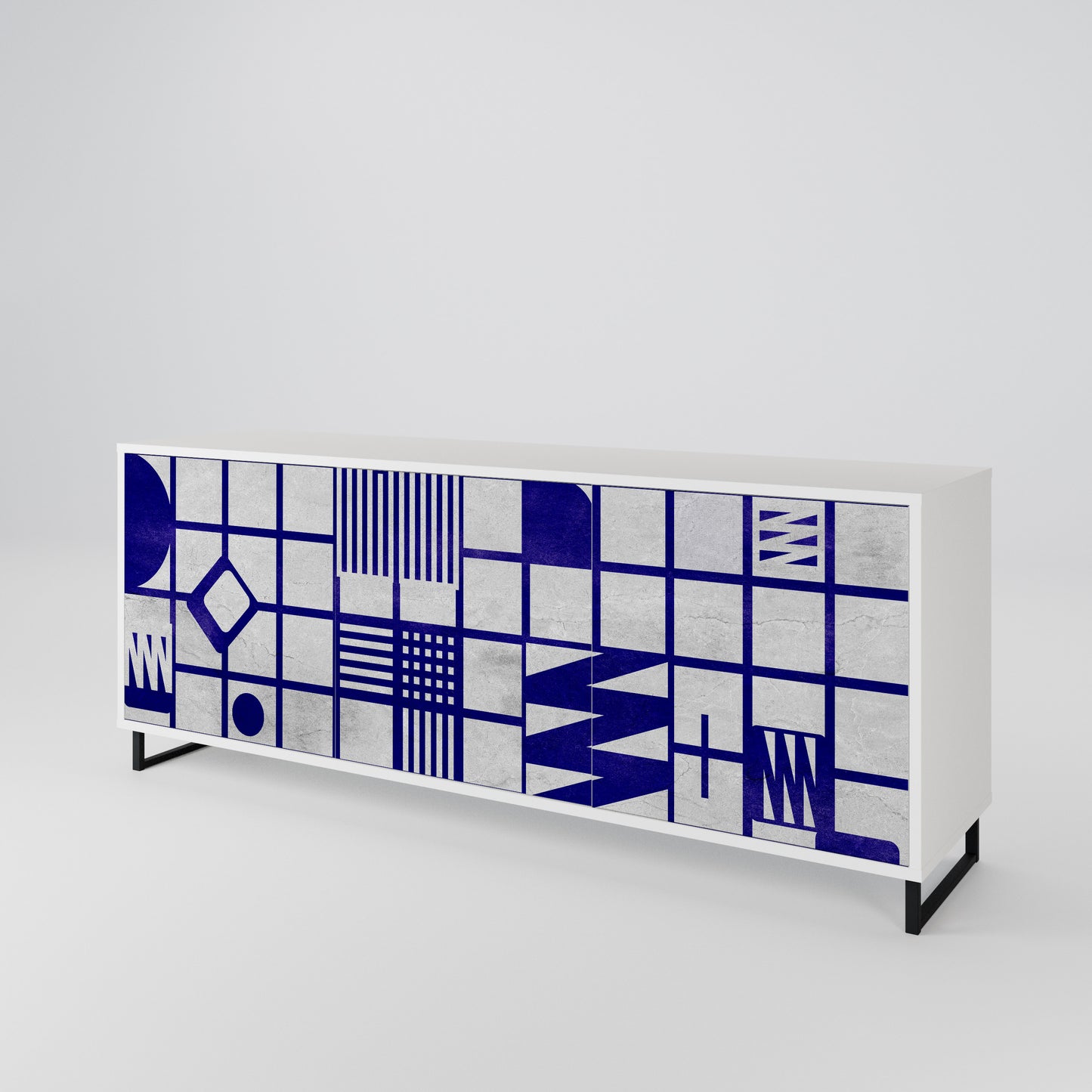 THE RIGHT PLACES 3-Door Sideboard in White Finish