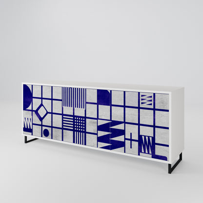 THE RIGHT PLACES 3-Door Sideboard in White Finish
