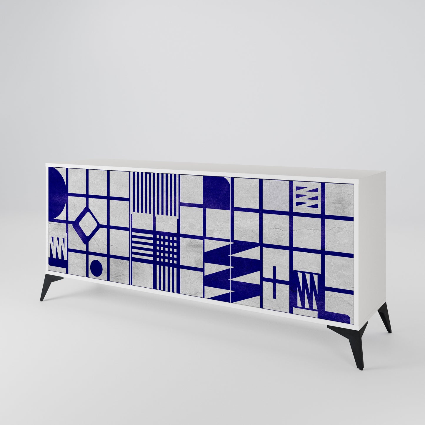 THE RIGHT PLACES 3-Door Sideboard in White Finish