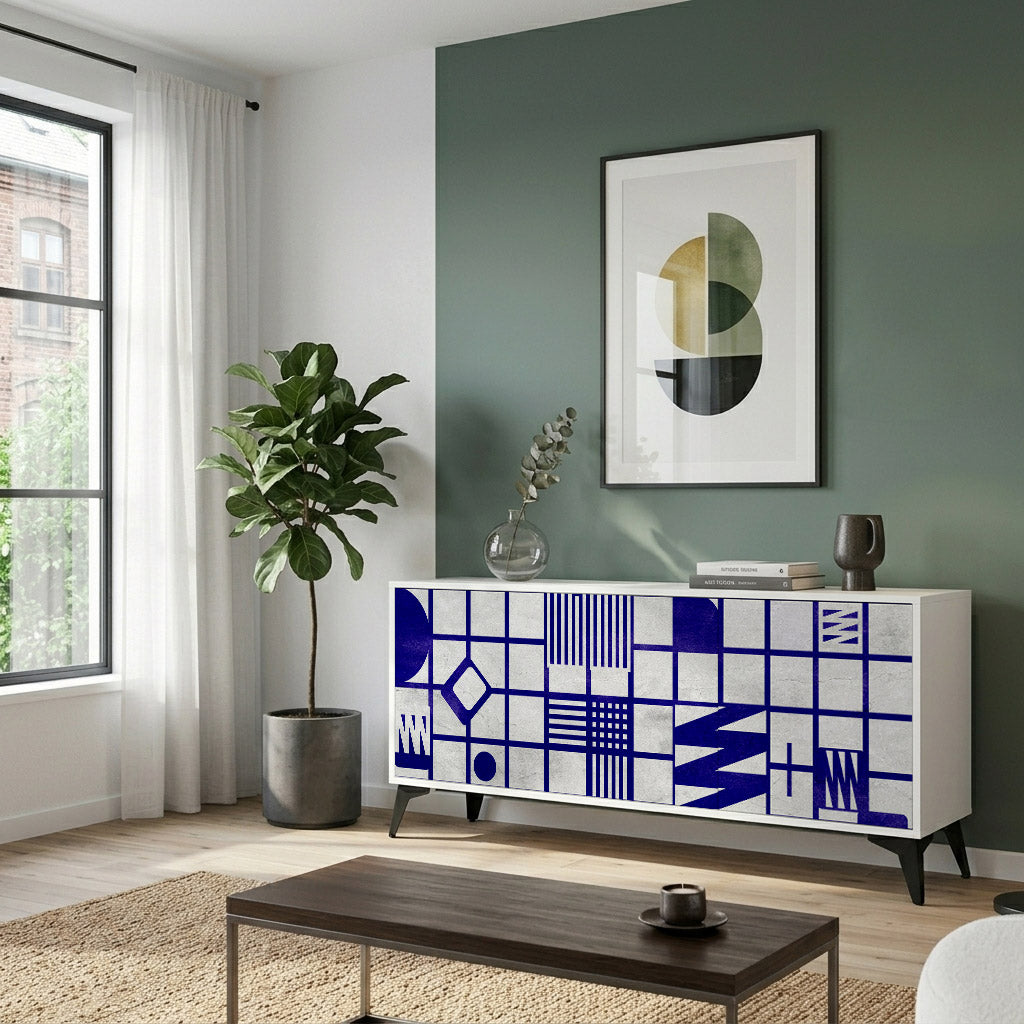 THE RIGHT PLACES 3-Door Sideboard in White Finish
