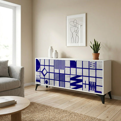 THE RIGHT PLACES 3-Door Sideboard in White Finish