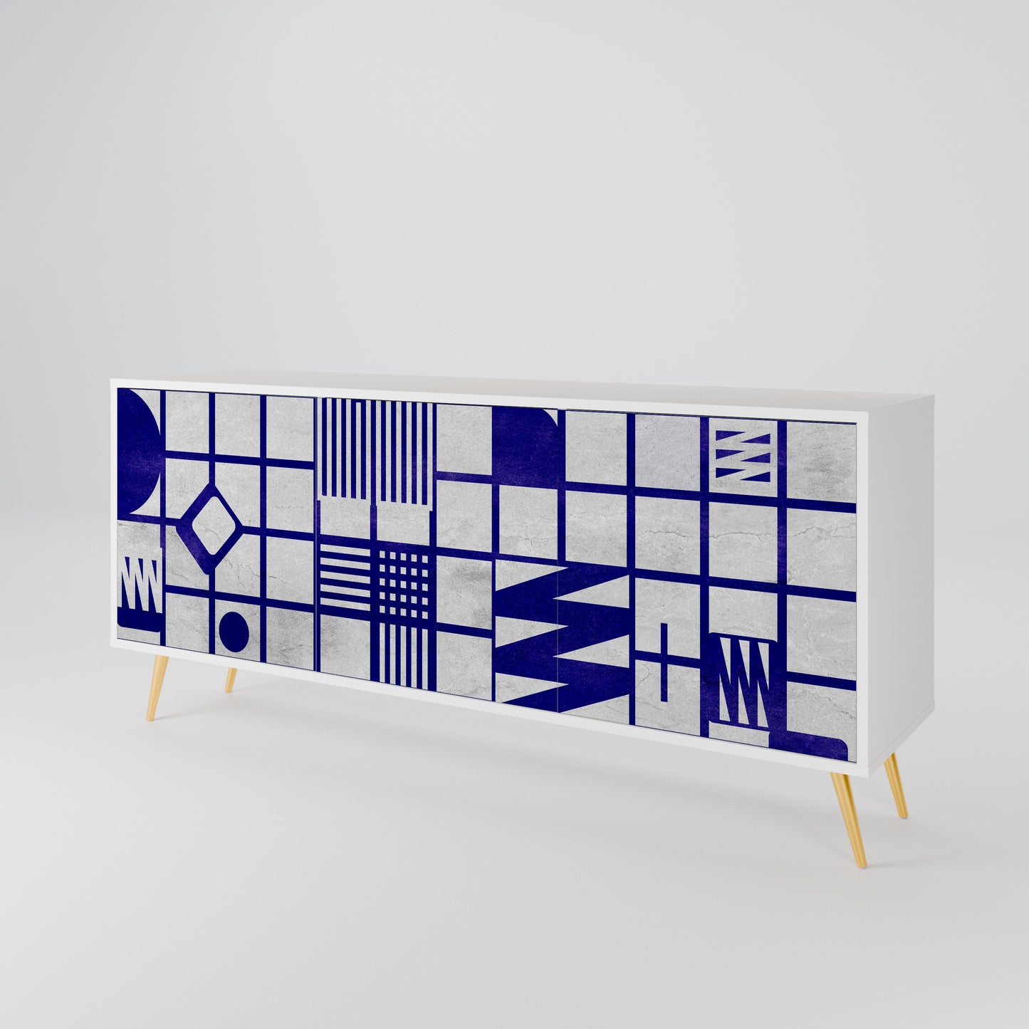 THE RIGHT PLACES 3-Door Sideboard in White Finish