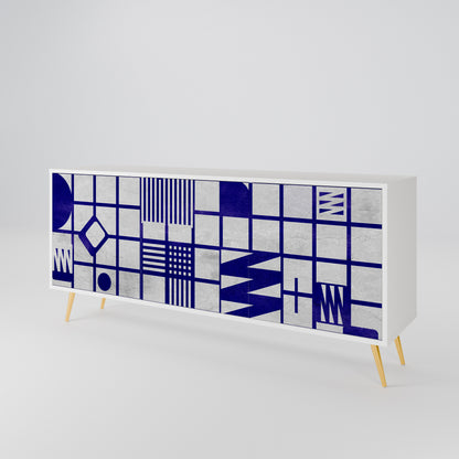 THE RIGHT PLACES 3-Door Sideboard in White Finish
