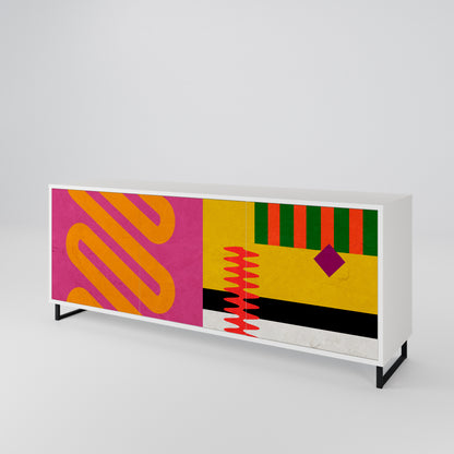 VIVID ART Madia a 3 Ante in Finitura Bianca