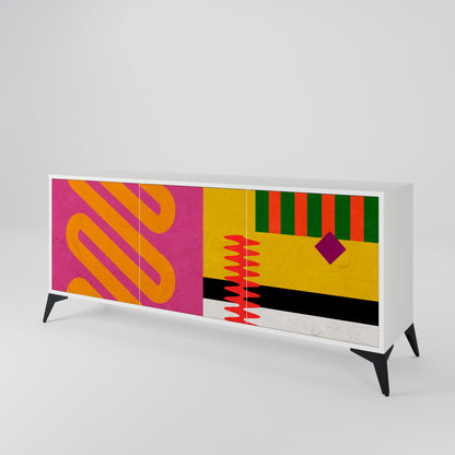 VIVID ART Madia a 3 Ante in Finitura Bianca