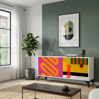 VIVID ART Madia a 3 Ante in Finitura Bianca