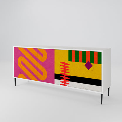VIVID ART Madia a 3 Ante in Finitura Bianca