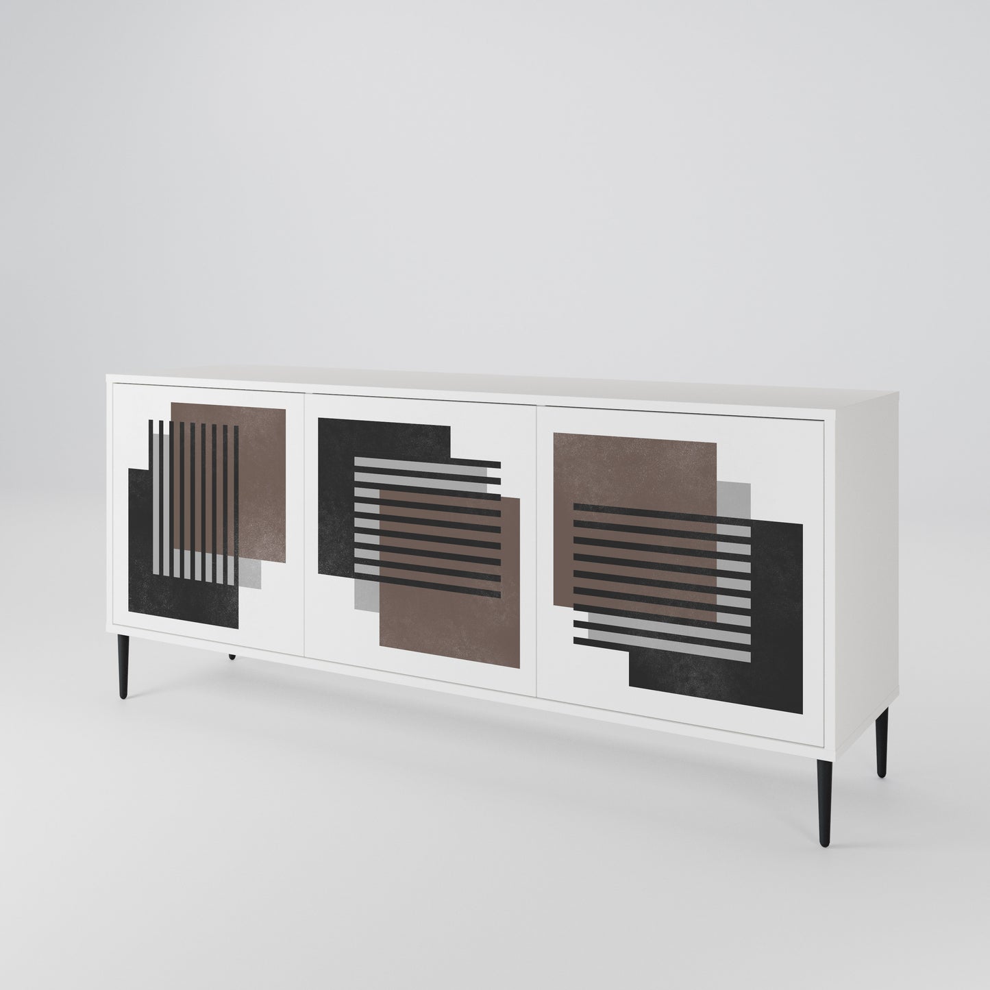 SHADOW SYNCHRONY Madia a 3 Ante in Finitura Bianca