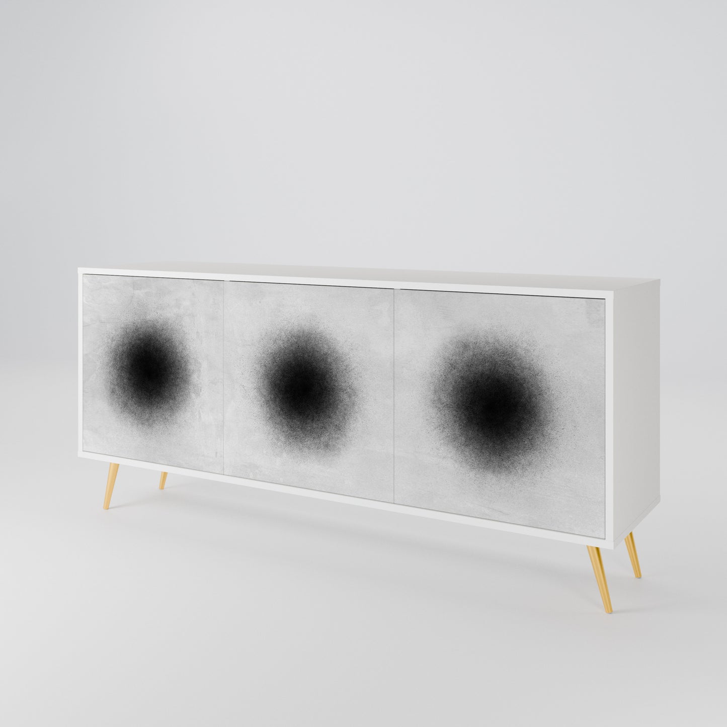 BLACK HOLE Madia a 3 Ante in Finitura Bianca