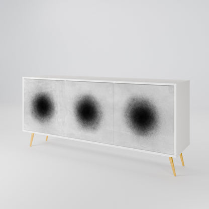 BLACK HOLE Madia a 3 Ante in Finitura Bianca