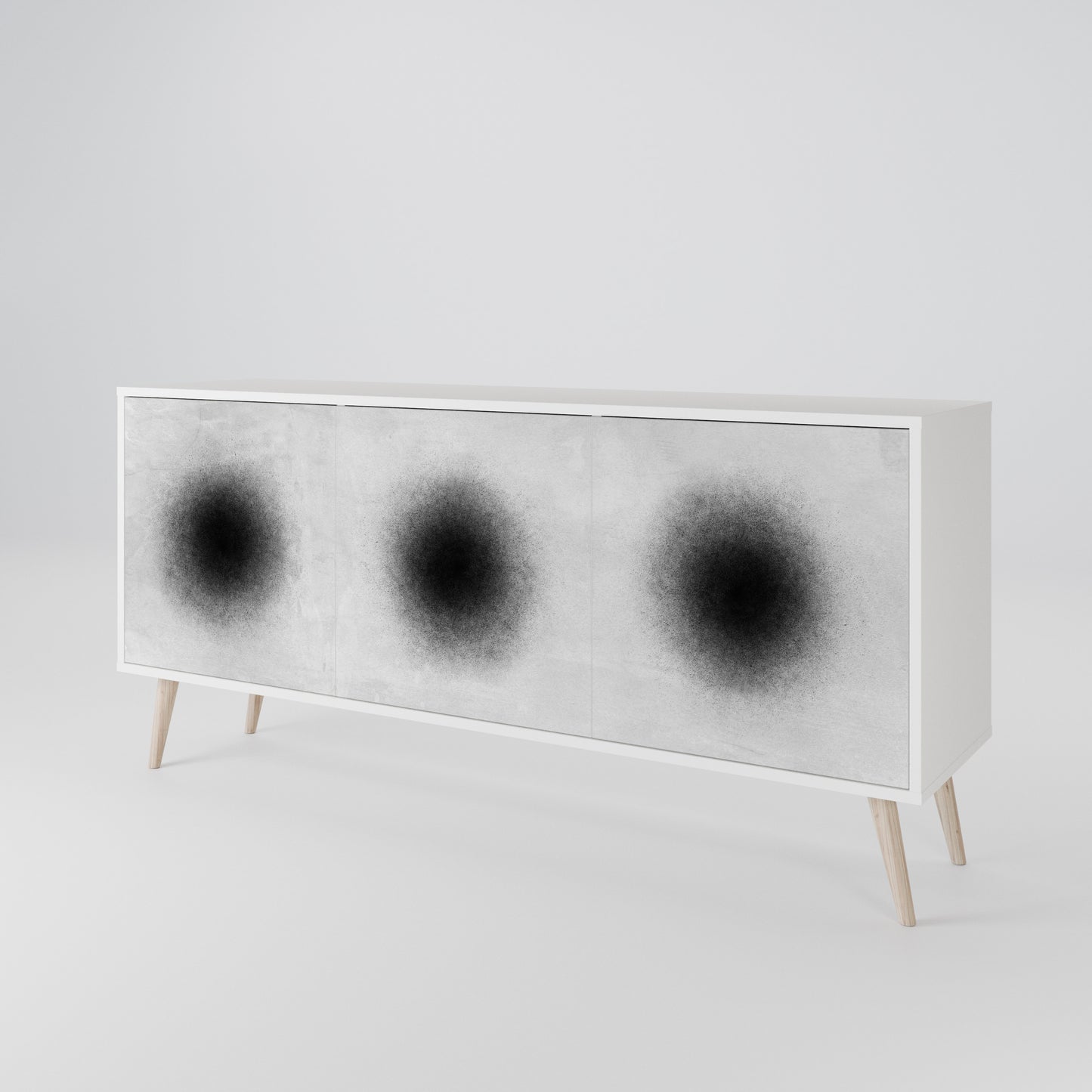 BLACK HOLE Madia a 3 Ante in Finitura Bianca