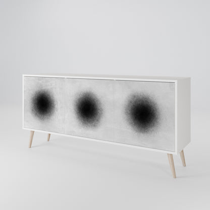 BLACK HOLE Madia a 3 Ante in Finitura Bianca