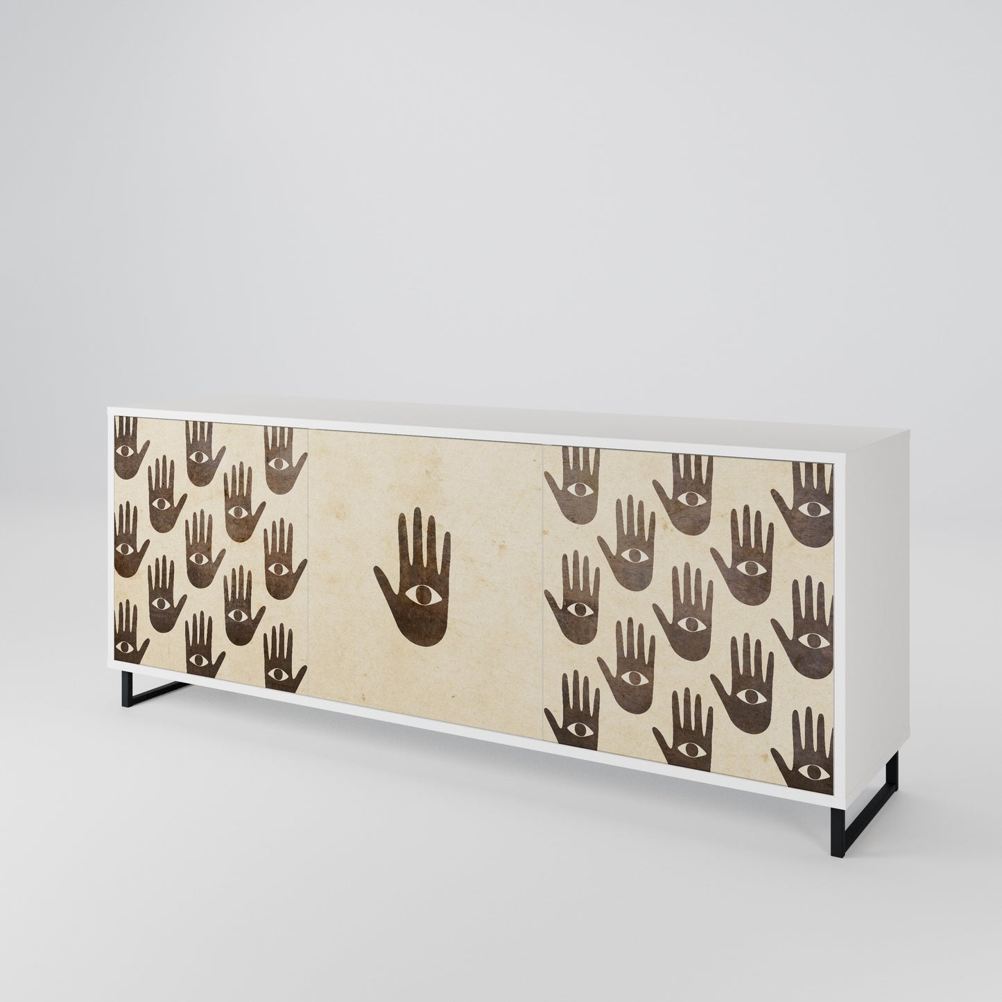 SEE MORE Madia a 3 Ante in Finitura Bianca